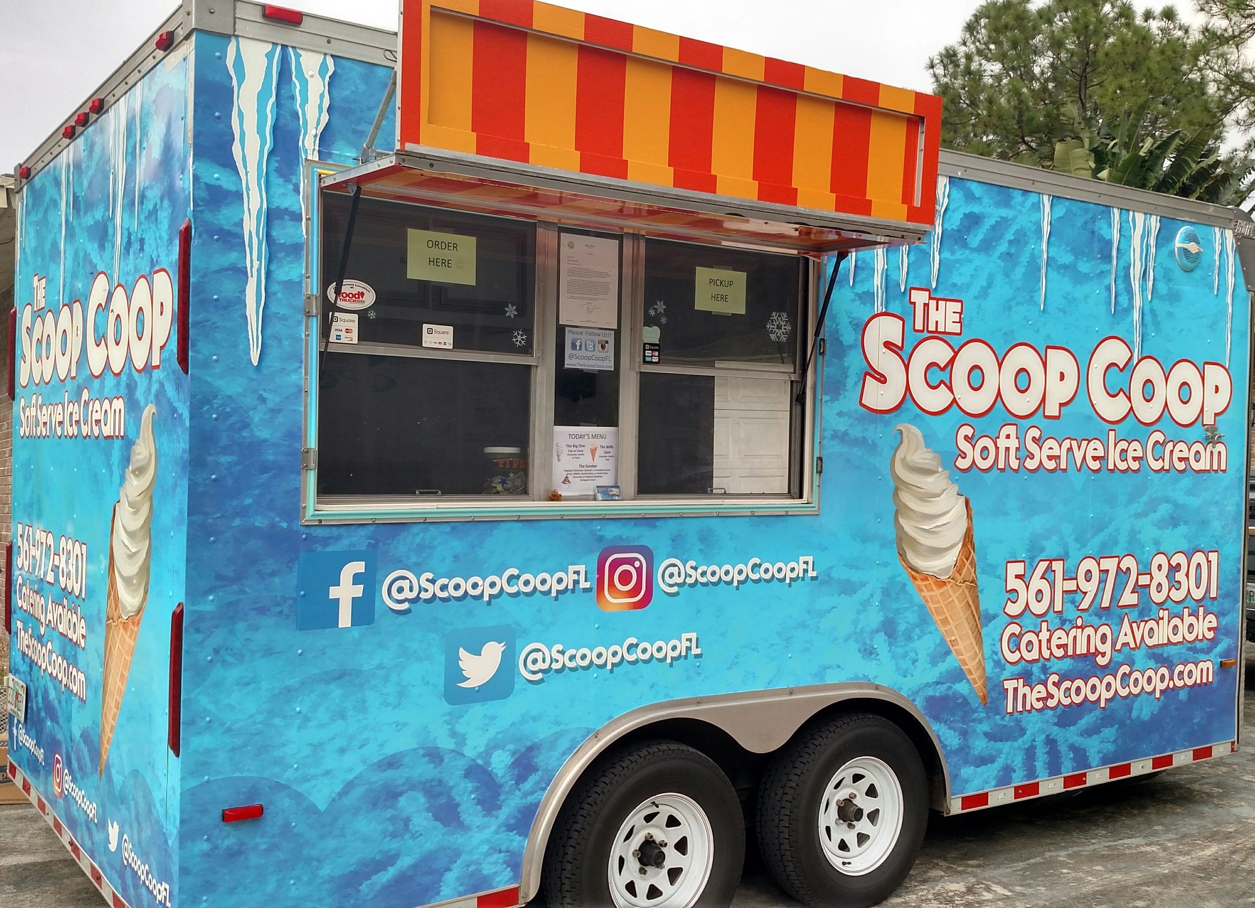 Ice Cream, Food Truck The Scoop Coop Jupiter, Florida